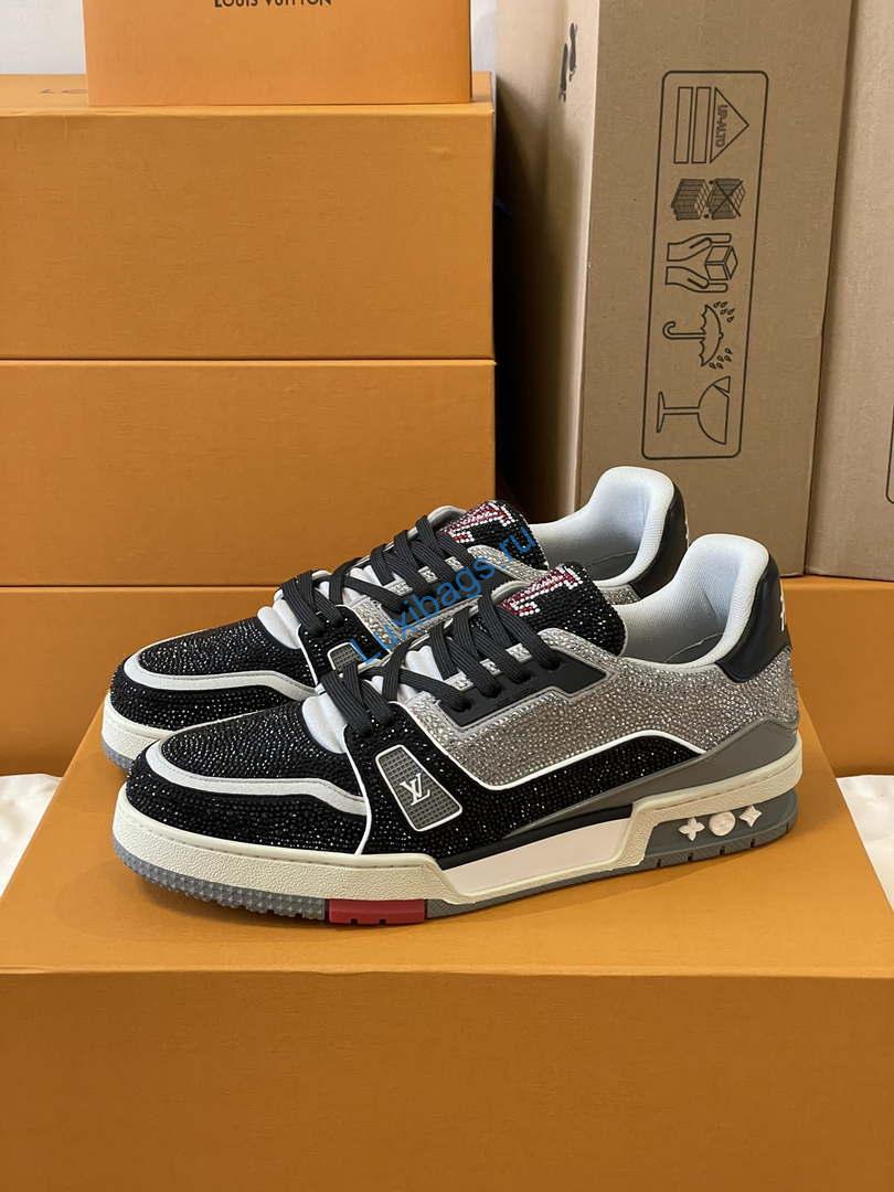 Louis Vuitton 1AC5AL Men Women's LV Trainer Sneaker L62398 | louis vuitton 1ac5al men womens lv trainer sneaker l62398 02