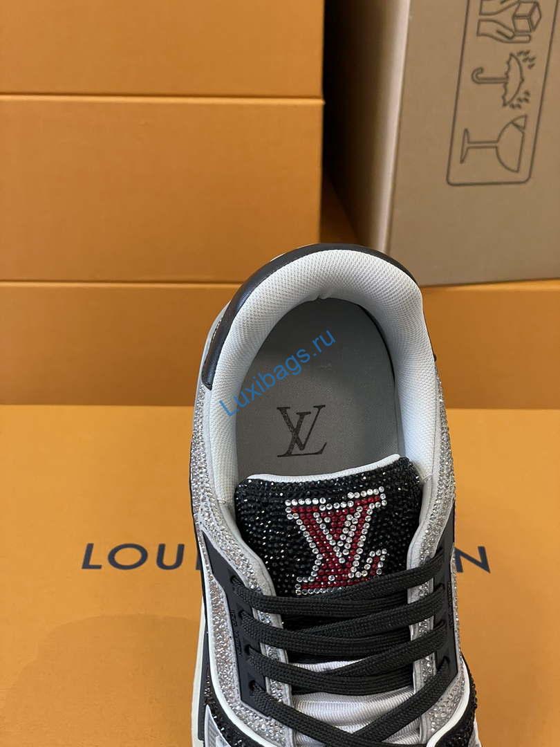 Louis Vuitton 1AC5AL Men Women's LV Trainer Sneaker L62398 | louis vuitton 1ac5al men womens lv trainer sneaker l62398 07