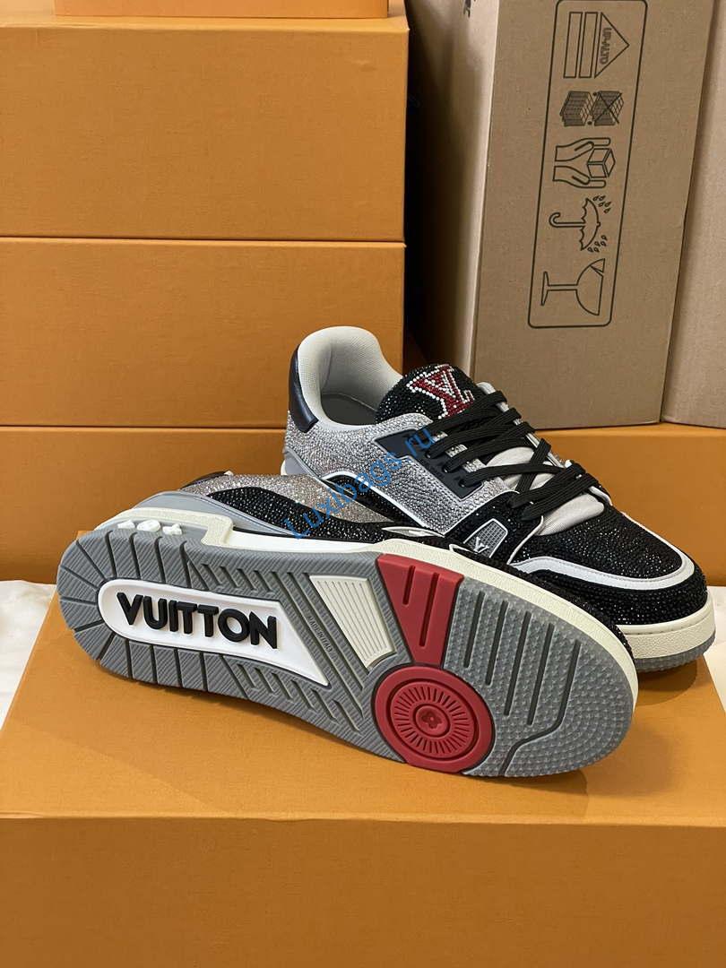 Louis Vuitton 1AC5AL Men Women's LV Trainer Sneaker L62398 | louis vuitton 1ac5al men womens lv trainer sneaker l62398 08
