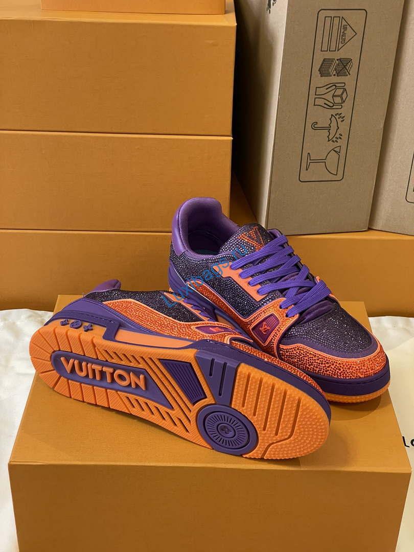 Louis Vuitton 1AC5AL Men Women's LV Trainer Sneaker L62399 | louis vuitton 1ac5al men womens lv trainer sneaker l62398 18