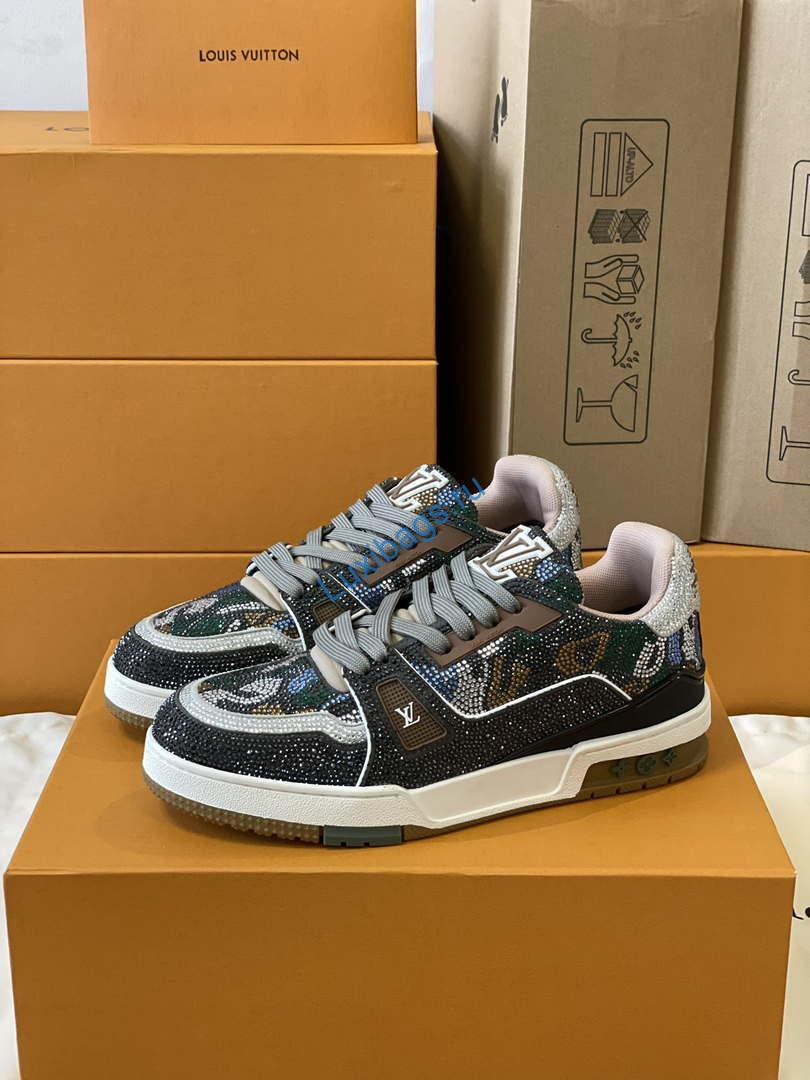 Louis Vuitton 1AC5AL Men Women's LV Trainer Sneaker L62400 | louis vuitton 1ac5al men womens lv trainer sneaker l62398 20