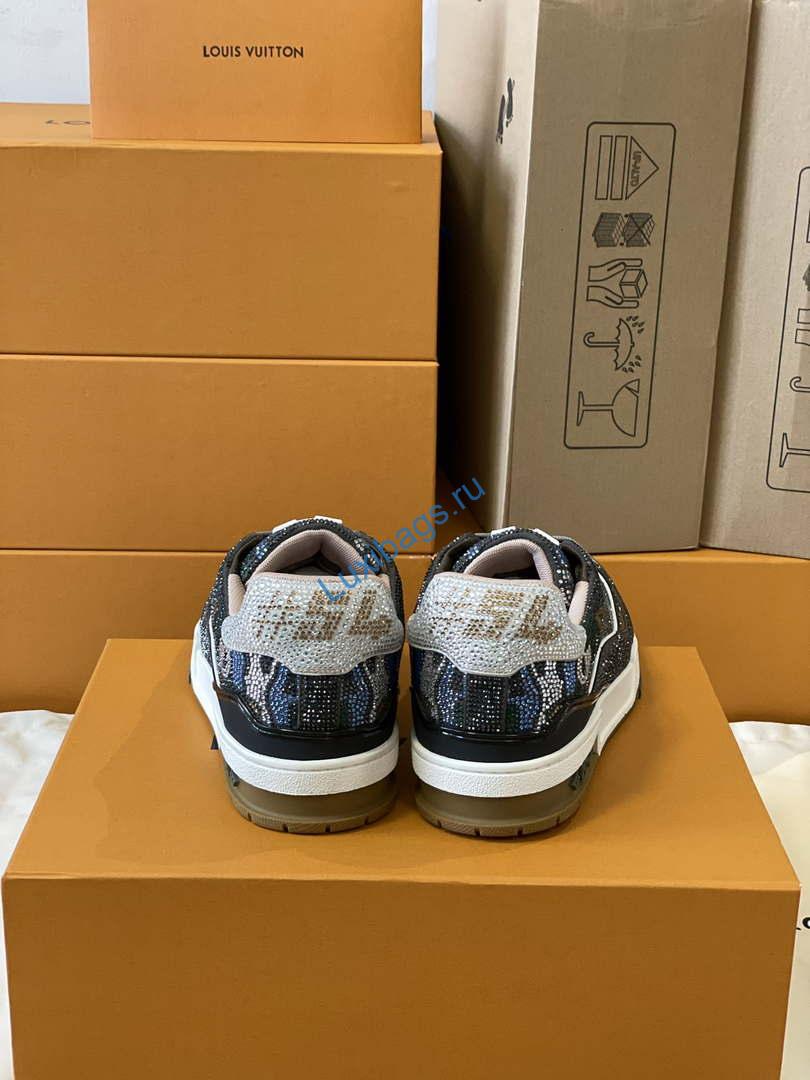 Louis Vuitton 1AC5AL Men Women's LV Trainer Sneaker L62400 | louis vuitton 1ac5al men womens lv trainer sneaker l62398 27