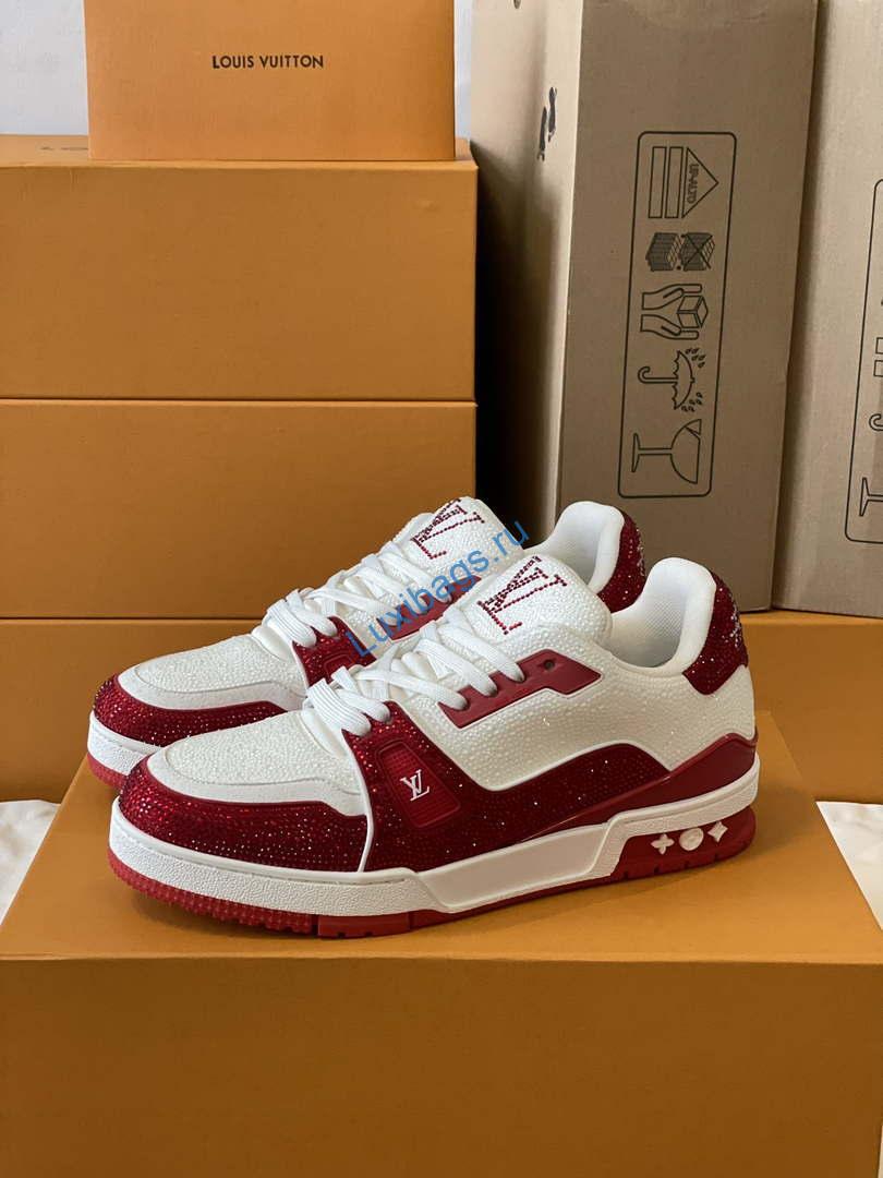 Louis Vuitton 1AC5AL Men Women's LV Trainer Sneaker L62402 | louis vuitton 1ac5al men womens lv trainer sneaker l62402 02