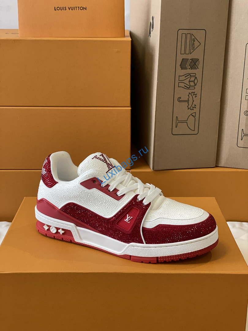 Louis Vuitton 1AC5AL Men Women's LV Trainer Sneaker L62402 | louis vuitton 1ac5al men womens lv trainer sneaker l62402 04