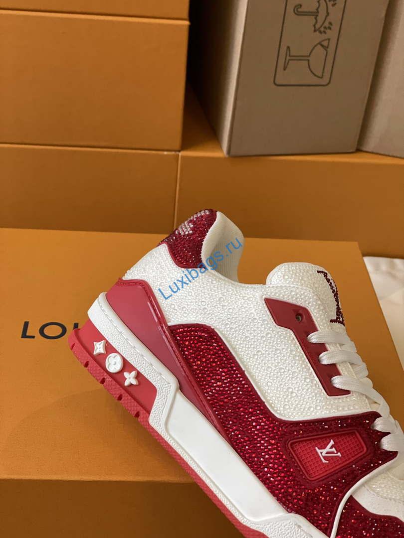 Louis Vuitton 1AC5AL Men Women's LV Trainer Sneaker L62402 | louis vuitton 1ac5al men womens lv trainer sneaker l62402 06