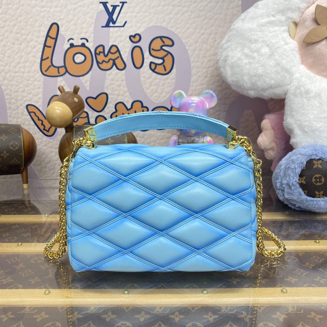 LV M24185 Louis Vuitton GO-14 MM Bag Lagoon Turquoise Blue | lv m24185 louis vuitton go 14 mm bag lagoon turquoise blue 1