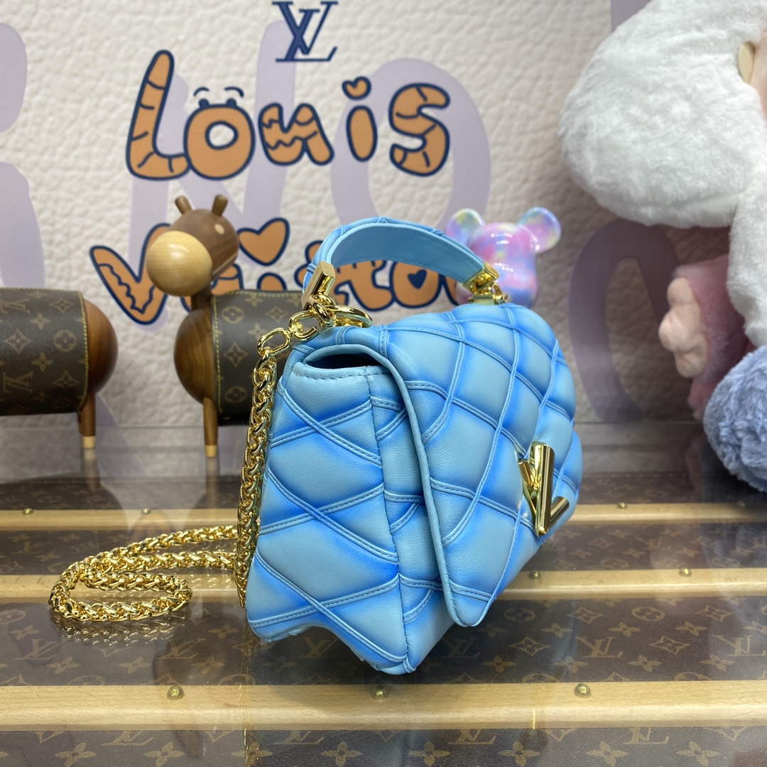 LV M24185 Louis Vuitton GO-14 MM Bag Lagoon Turquoise Blue | lv m24185 louis vuitton go 14 mm bag lagoon turquoise blue 3