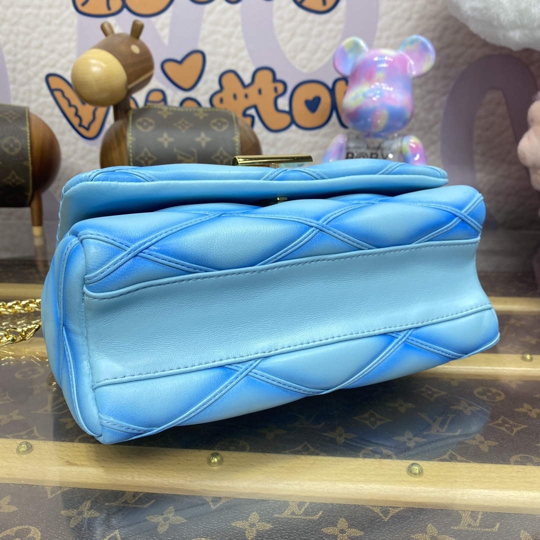 LV M24185 Louis Vuitton GO-14 MM Bag Lagoon Turquoise Blue | lv m24185 louis vuitton go 14 mm bag lagoon turquoise blue 4