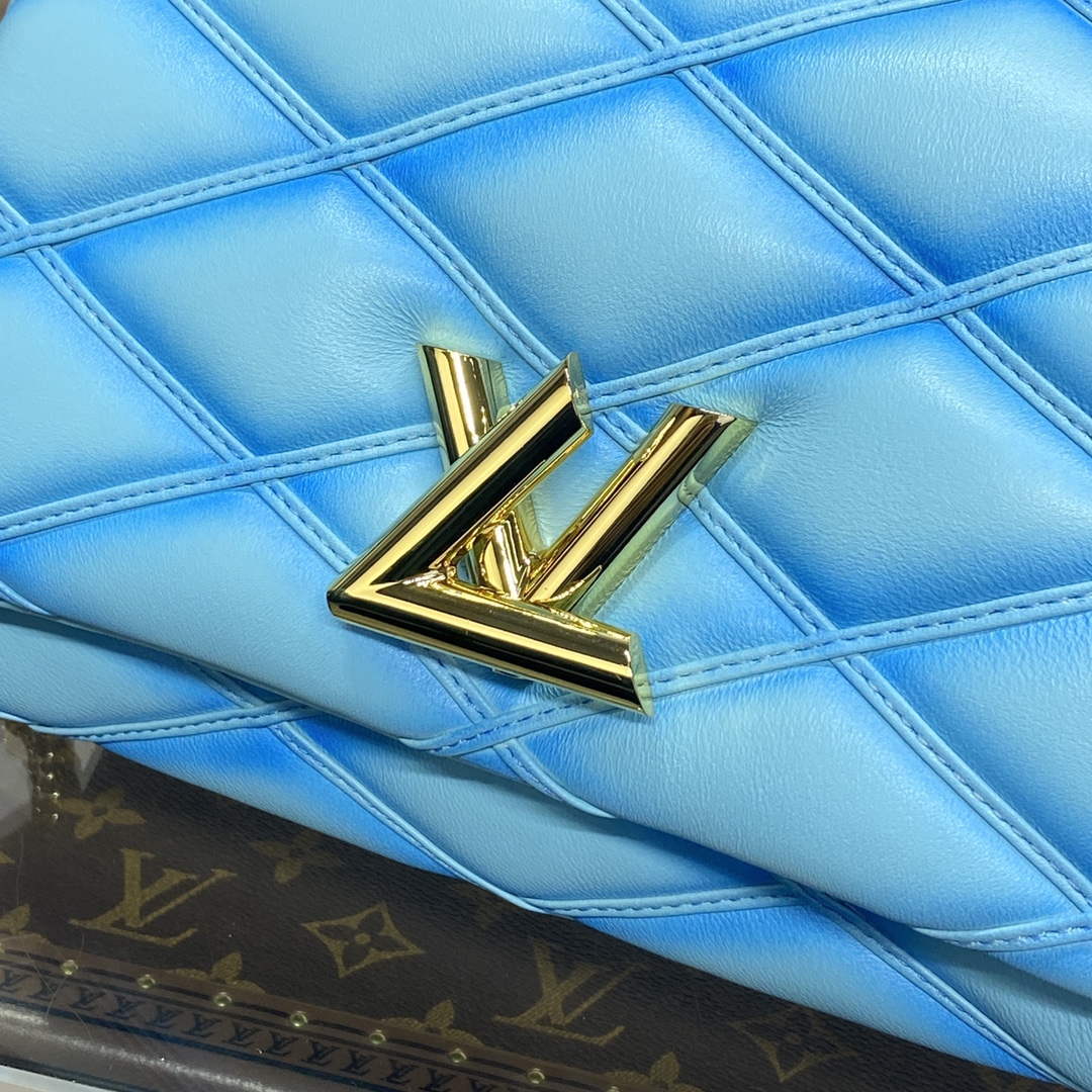 LV M24185 Louis Vuitton GO-14 MM Bag Lagoon Turquoise Blue | lv m24185 louis vuitton go 14 mm bag lagoon turquoise blue 5