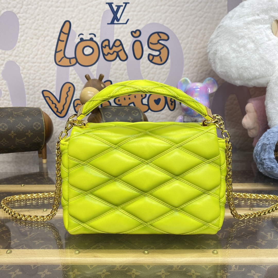 LV M24186 Louis Vuitton GO-14 MM Bag Lemon Yellow | lv m24186 louis vuitton go 14 mm bag lemon yellow 2