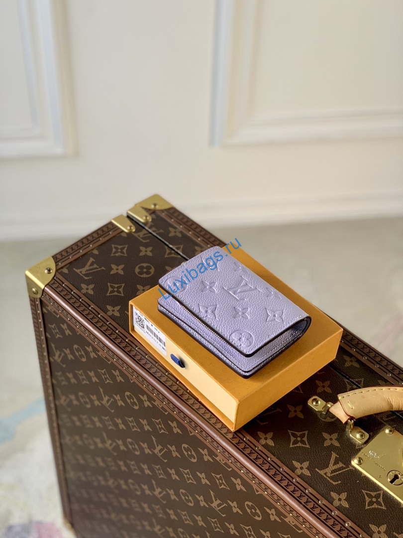 LV M82515 Louis Vuitton Cléa Wallet Monogram empreinte Purple | lv m82514 louis vuitton cl a wallet monogram empreinte purple 03