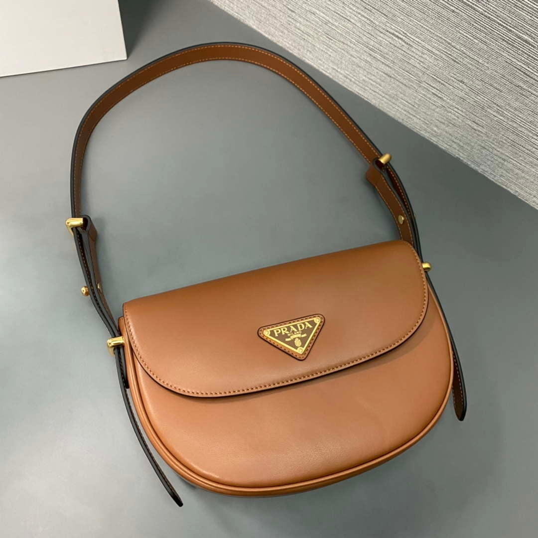 Prada 1BD365 Leather shoulder bag Brown | prada 1bd365 leather shoulder bag brown 009