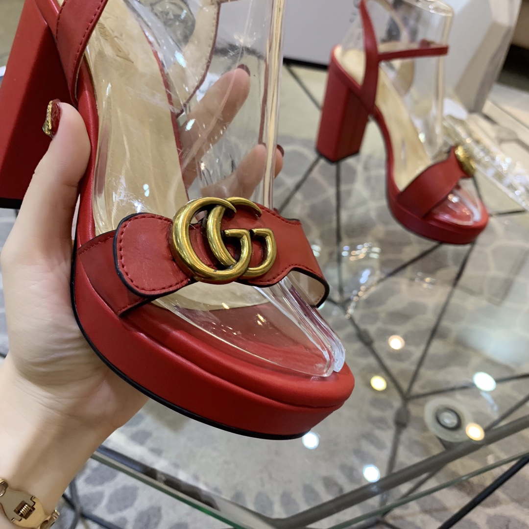 Gucci Women's Leather platform espadrille GG Sandals G18998 | gucci womens leather platform espadrille gg sandals g18998 04