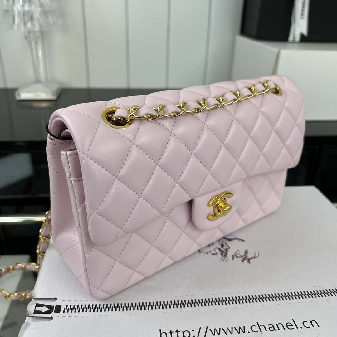 Chanel A01117 Flap Handbag Classic Bag Light Pink Lambskin | chanel a01117 flap handbag classic bag lambskin 03