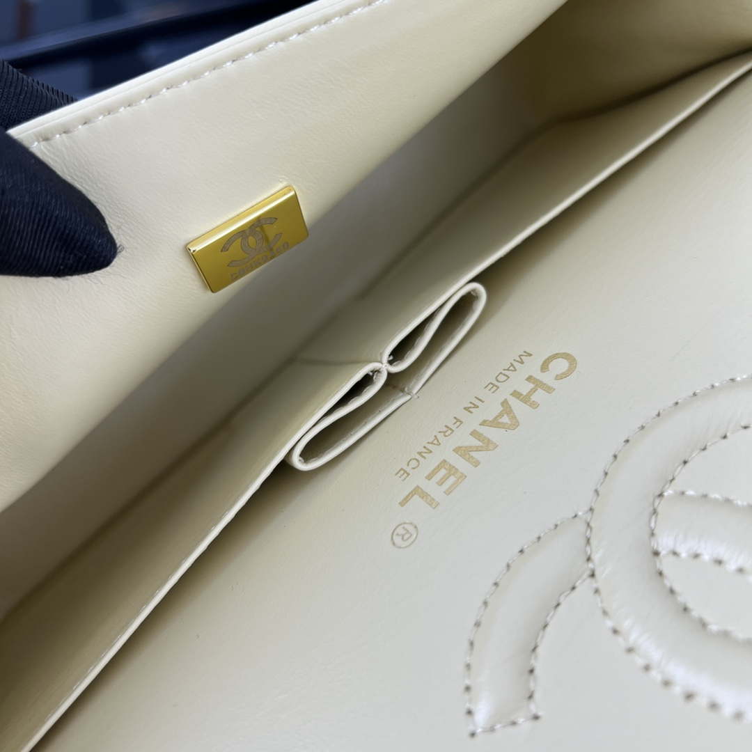 Chanel A01117 Flap Handbag Classic Bag Light Yellow Lambskin | chanel a01117 flap handbag classic bag lambskin 162
