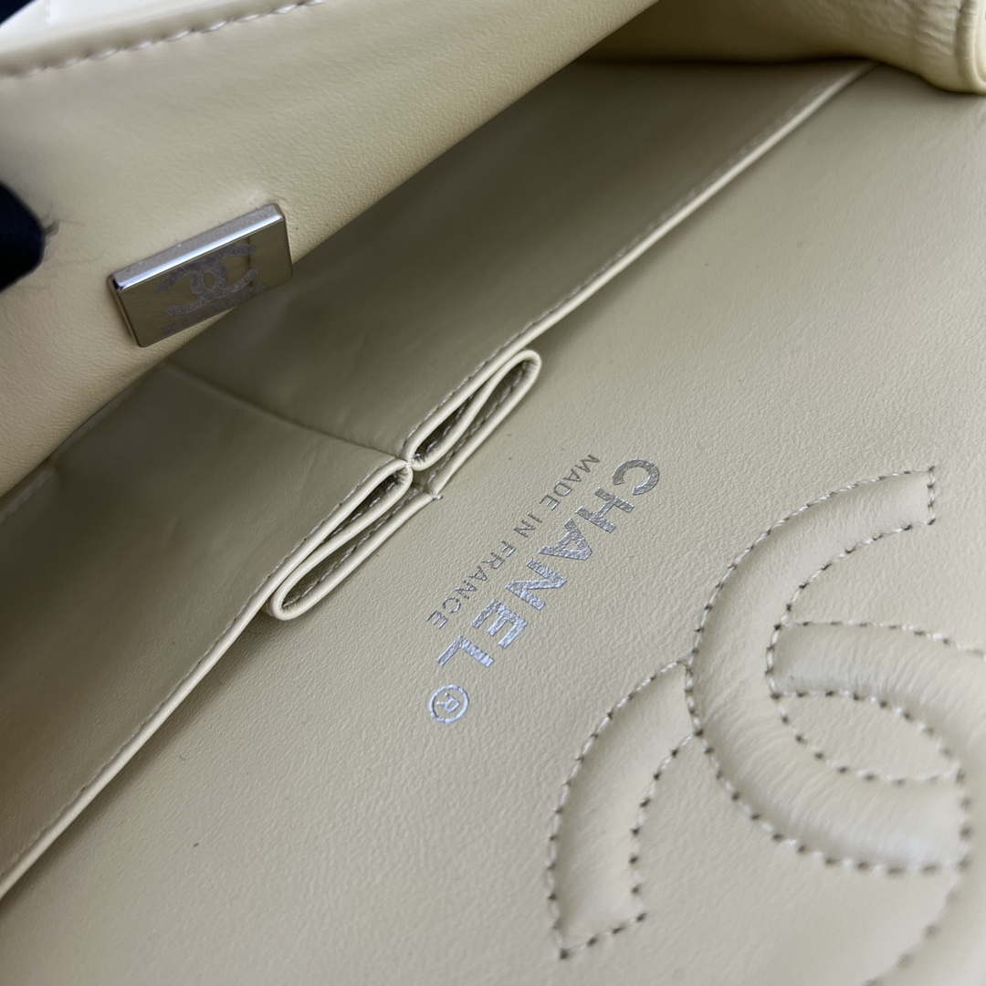 Chanel A01117 Flap Handbag Classic Bag Light Yellow Lambskin | chanel a01117 flap handbag classic bag lambskin 327