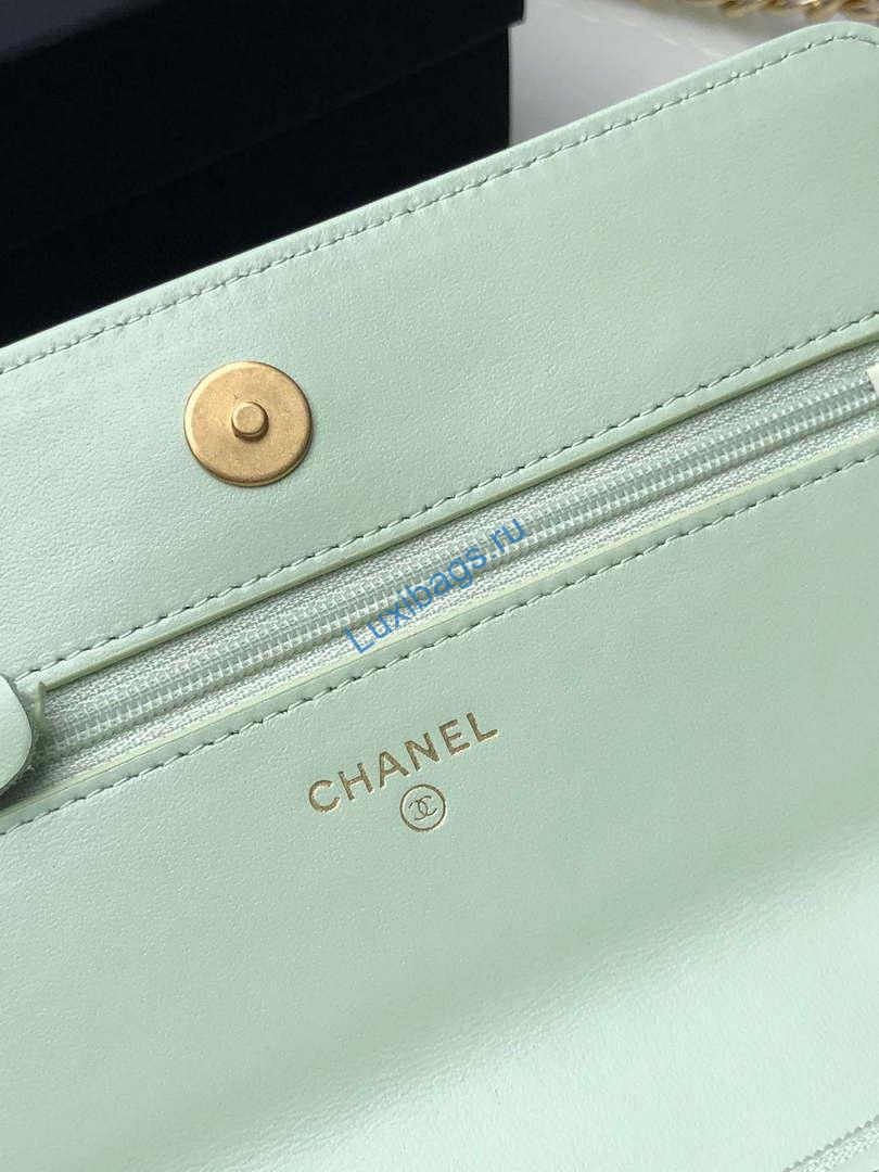 Chanel AP0957 19 Wallet on Chain Woc Shiny Lambskin Green | chanel ap0957 19 wallet on chain woc shiny lambskin green 07