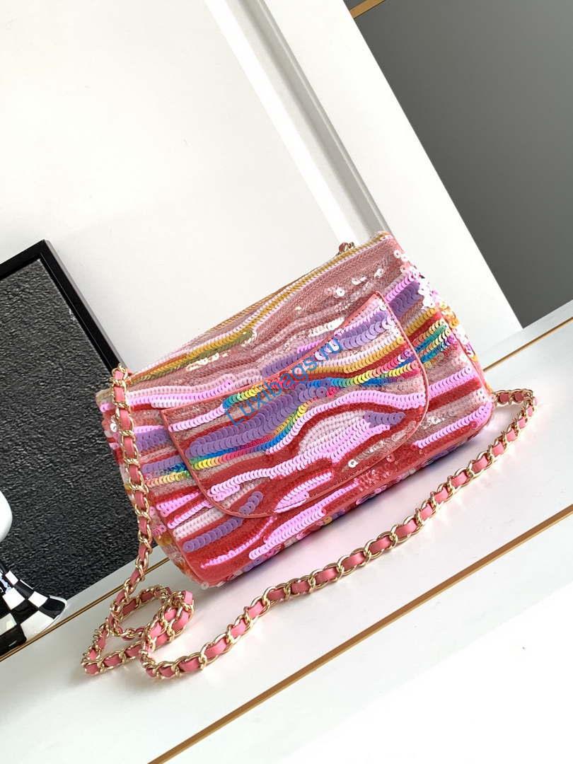 chanel as1116 24ss cf mini flap bag a69900 symphony gradient beads pink lambskin 2 Chanel AS1116 24SS CF Mini Flap Bag A69900 Symphony gradient beads Pink Lambskin | chanel as1116 24ss cf mini flap bag a69900 symphony gradient beads pink lambskin 03