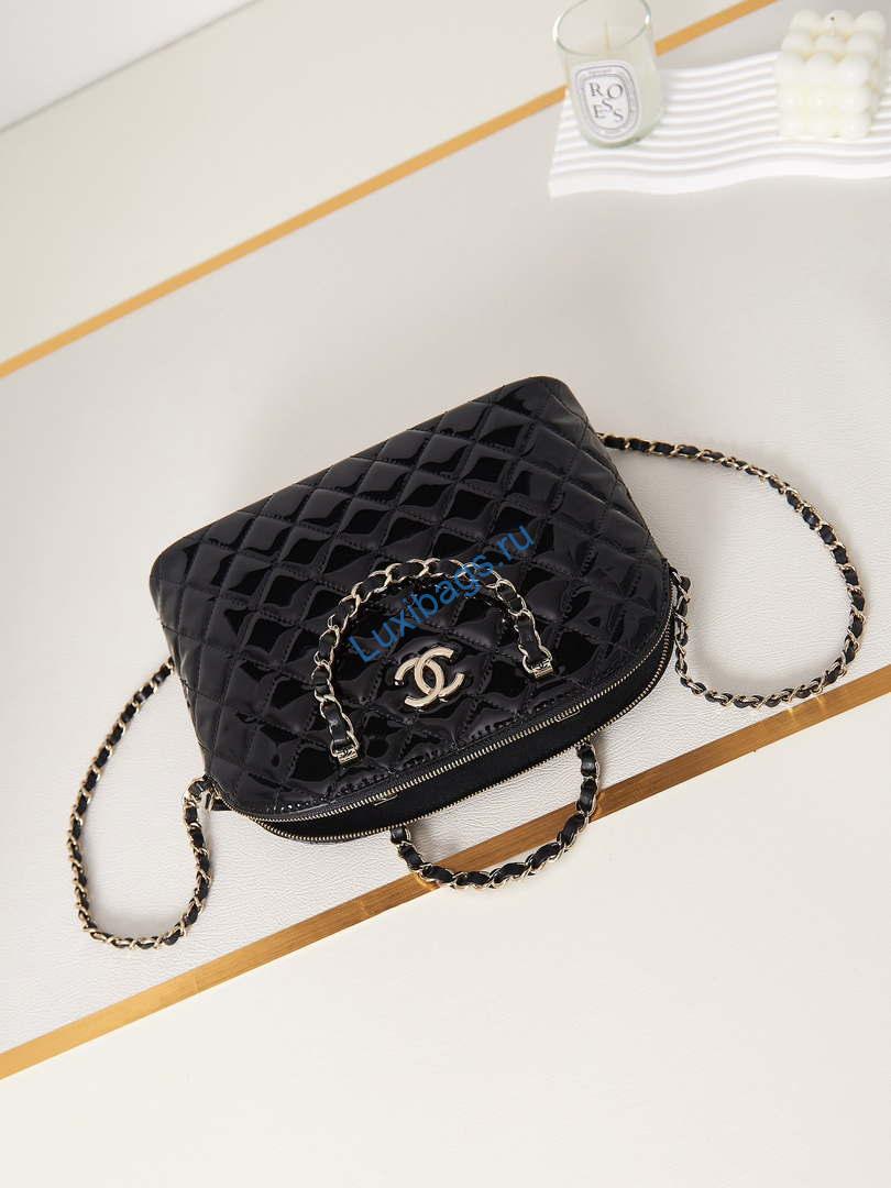 Chanel AS3969 Shell bag Patent Calfskin Black | chanel as3969 shell bag patent calfskin black 06