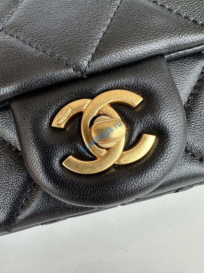 Chanel AS4868 Mini Flap Bag Pearly Lambskin Imitation Pearls & Gold-Tone Metal Black | chanel as4868 mini flap bag pearly lambskin imitation pearls gold tone metal black 05