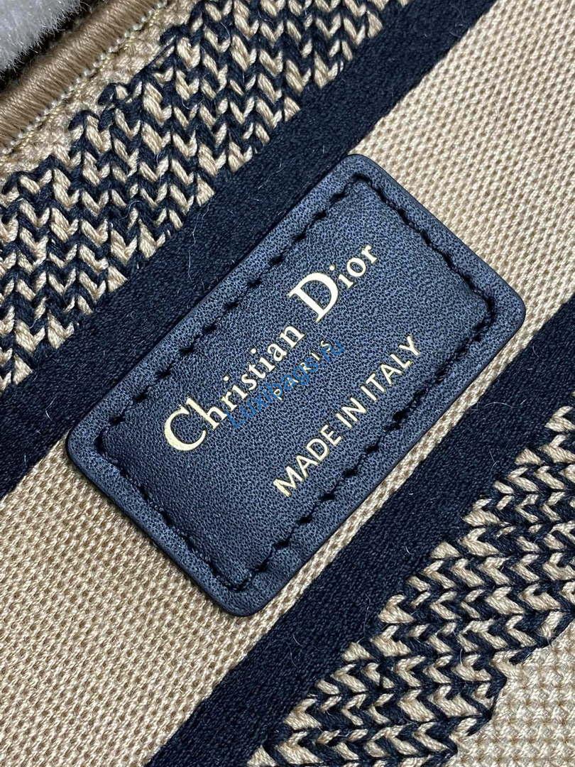 Dior M0565 Medium Lady D-Lite Wool Beige with Blue M1036 | dior m0565 medium lady d lite wool beige with blue m1036 09