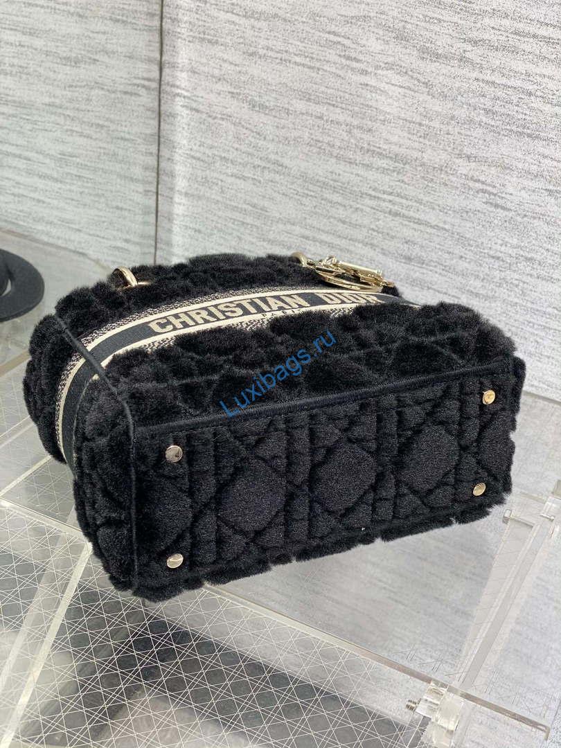 Dior M0565 Medium Lady D-Lite Wool Black M1037 | dior m0565 medium lady d lite wool blacke m1036 07