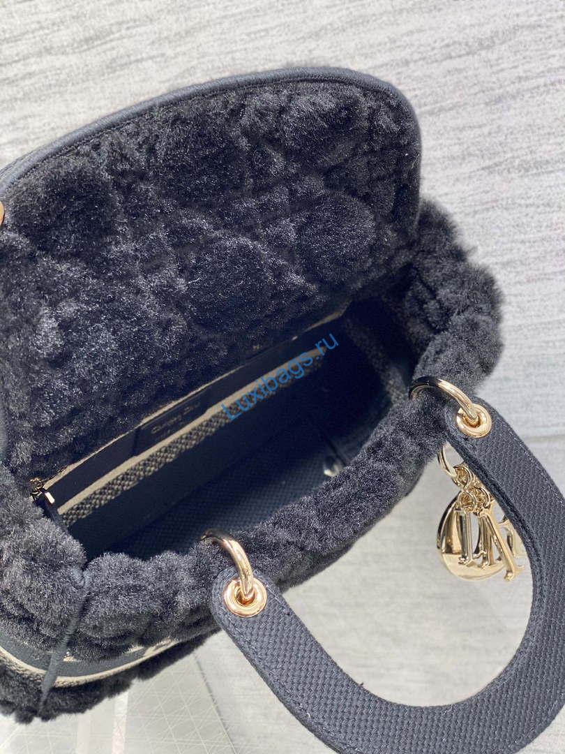 Dior M0565 Medium Lady D-Lite Wool Black M1037 | dior m0565 medium lady d lite wool blacke m1036 08