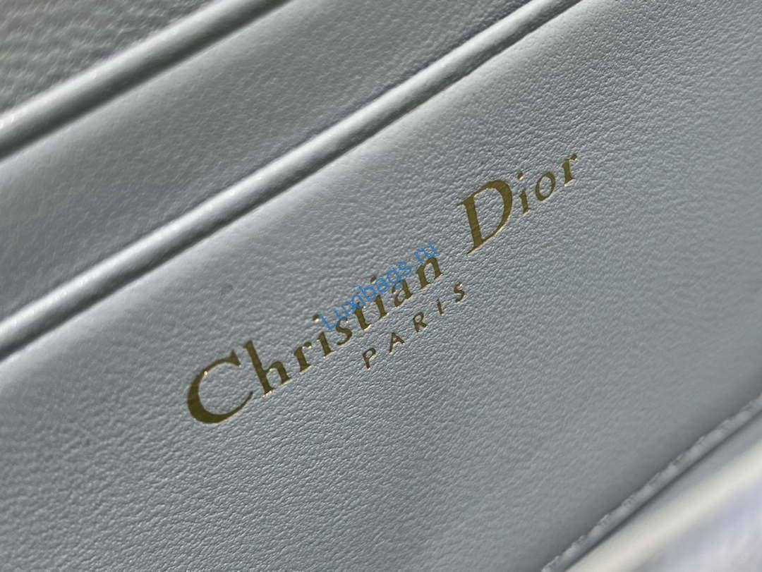 Dior S0011 Lady Dior Zipper Card Holder Medium Light Blue patent leather Lambskin | dior s0011 lady dior zipper card holder medium light blue patent leather lambskin 06