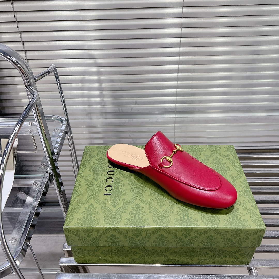Gucci 423513 Women's Princetown Leather Slipper G53190 | gucci 423513 womens princetown leather slipper g53190 4