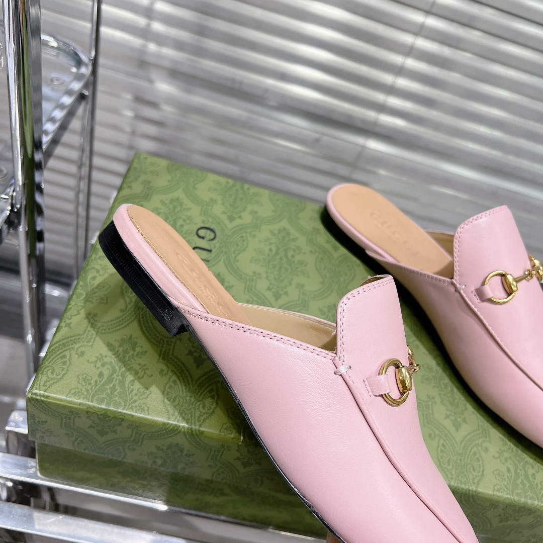 Gucci 423513 Women's Princetown Leather Slipper G53192 | gucci 423513 womens princetown leather slipper g53192 8