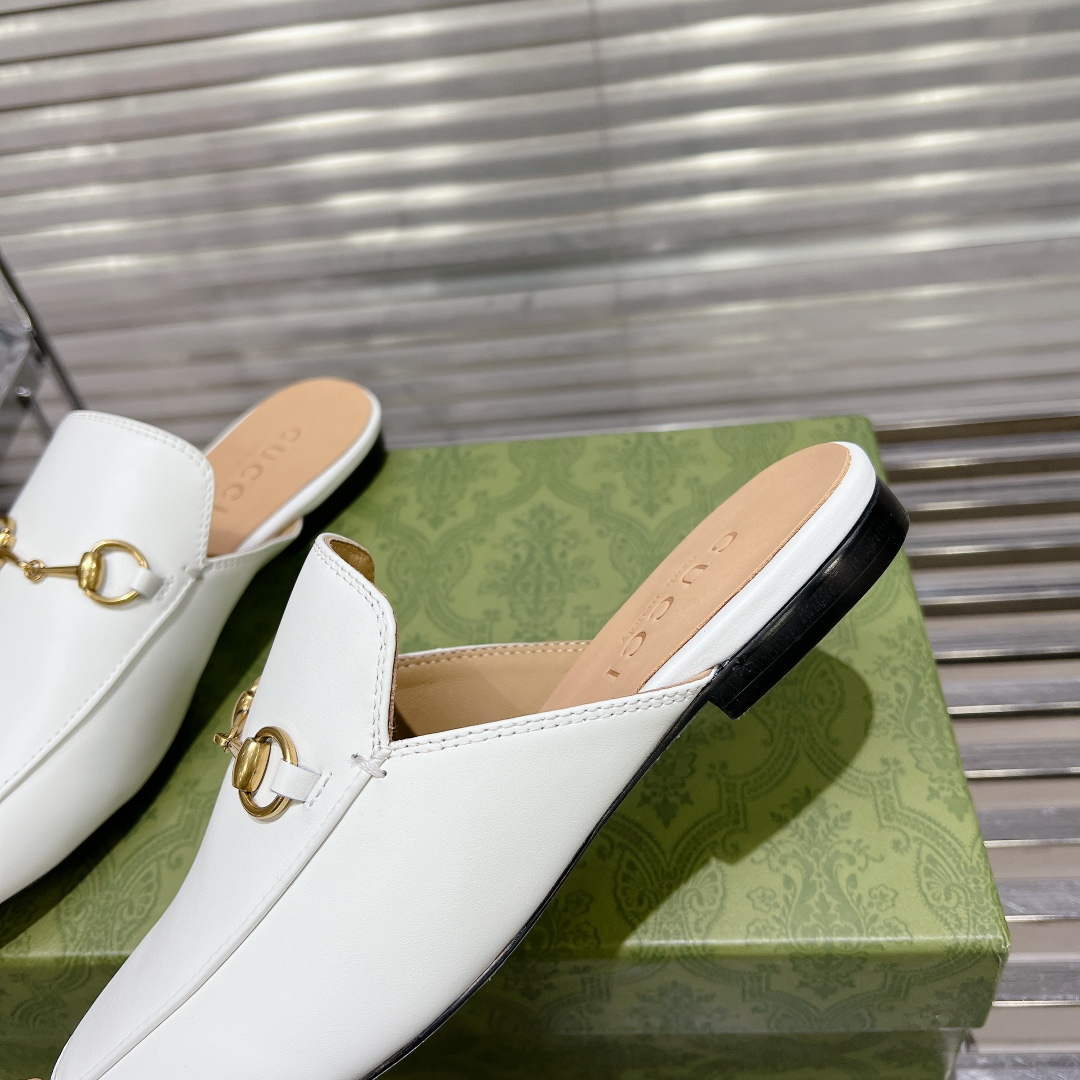Gucci 423513 Women's Princetown Leather Slipper G53193 | gucci 423513 womens princetown leather slipper g53193 8