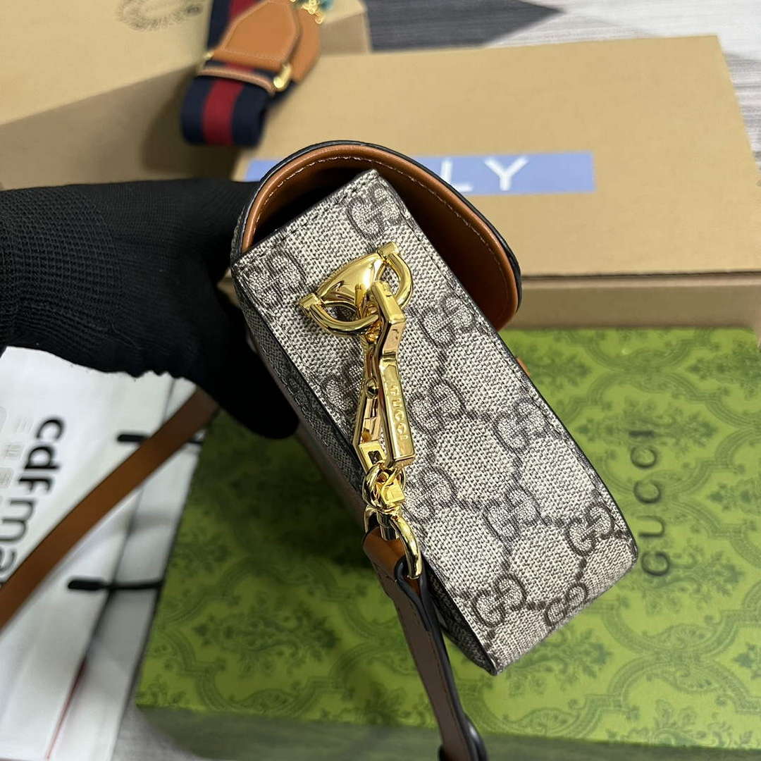 Gucci 658574 Gucci Horsebit 1955 Mini Bag Red Print | gucci 658574 gucci horsebit 1955 mini bag red print 3