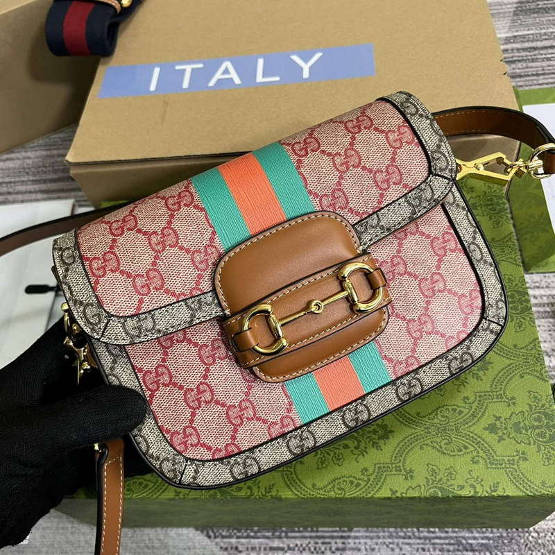 Gucci 658574 Gucci Horsebit 1955 Mini Bag Red Print | gucci 658574 gucci horsebit 1955 mini bag red print 4