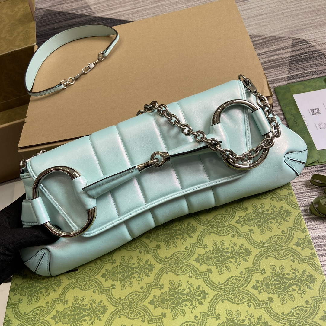 Gucci 764255 Gucci Horsebit Chain Medium Shoulder Bag Symphony blue | gucci 764255 gucci horsebit chain medium shoulder bag symphony blue 4