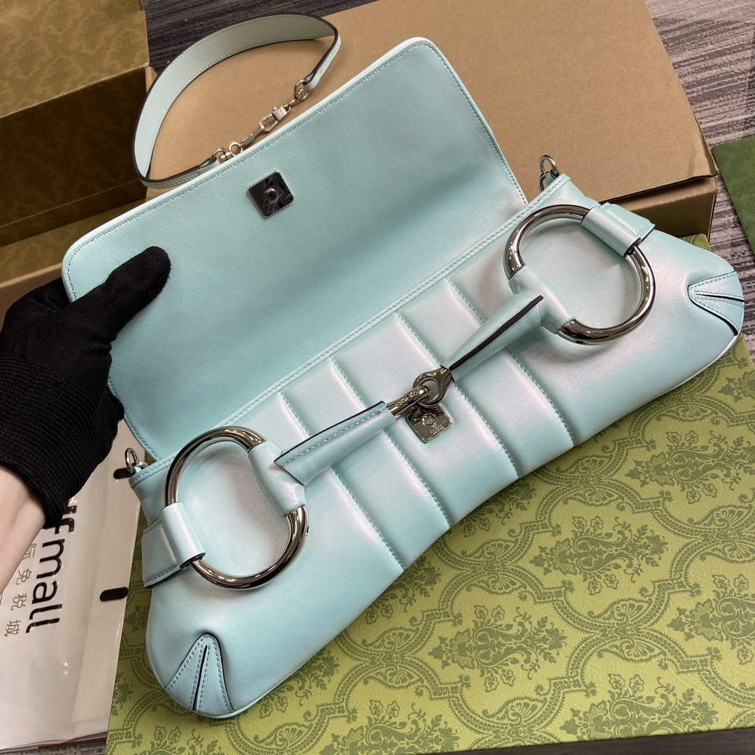 Gucci 764255 Gucci Horsebit Chain Medium Shoulder Bag Symphony blue | gucci 764255 gucci horsebit chain medium shoulder bag symphony blue 7