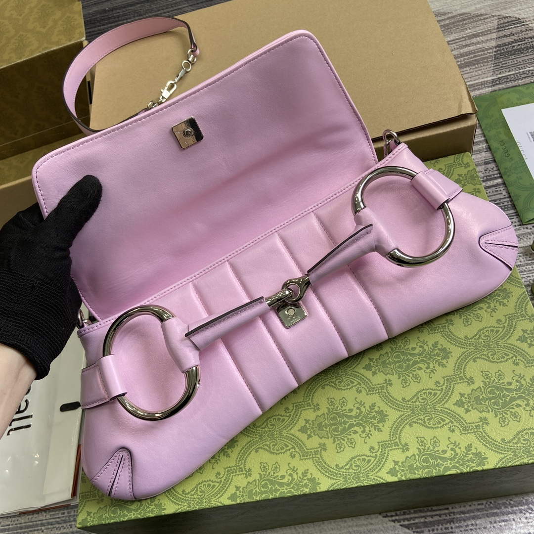 Gucci 764255 Gucci Horsebit Chain Medium Shoulder Bag Symphony powder | gucci 764255 gucci horsebit chain medium shoulder bag symphony powder 7
