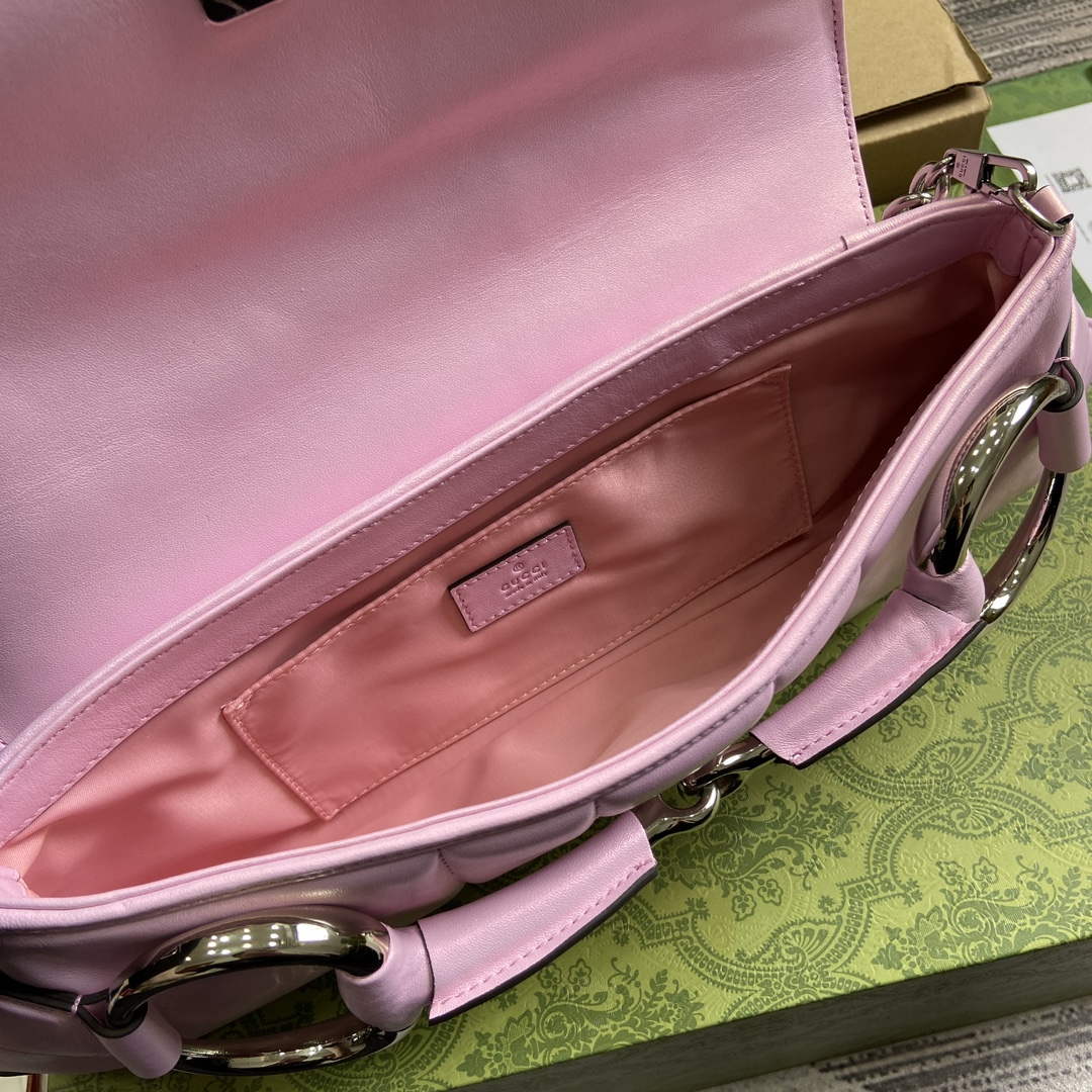 Gucci 764255 Gucci Horsebit Chain Medium Shoulder Bag Symphony powder | gucci 764255 gucci horsebit chain medium shoulder bag symphony powder 8