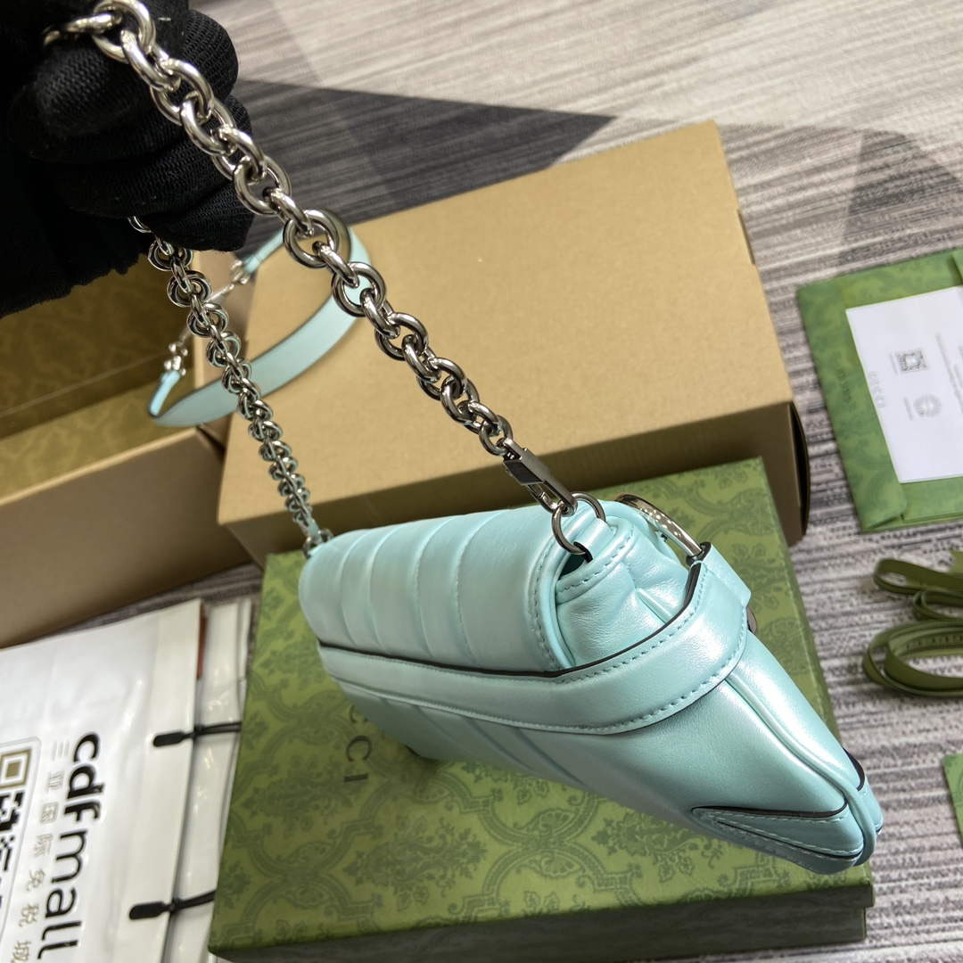 Gucci 764339 Gucci Horsebit Chain Small Shoulder Bag Symphony blue | gucci 764339 gucci horsebit chain small shoulder bag symphony blue 3