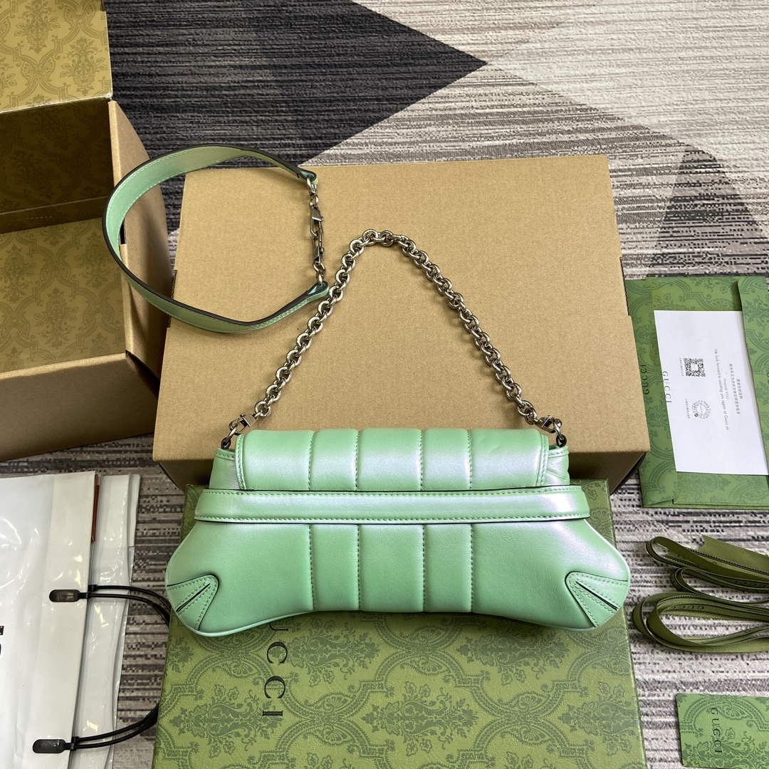 Gucci 764339 Gucci Horsebit Chain Small Shoulder Bag Symphony green | gucci 764339 gucci horsebit chain small shoulder bag symphony green 2