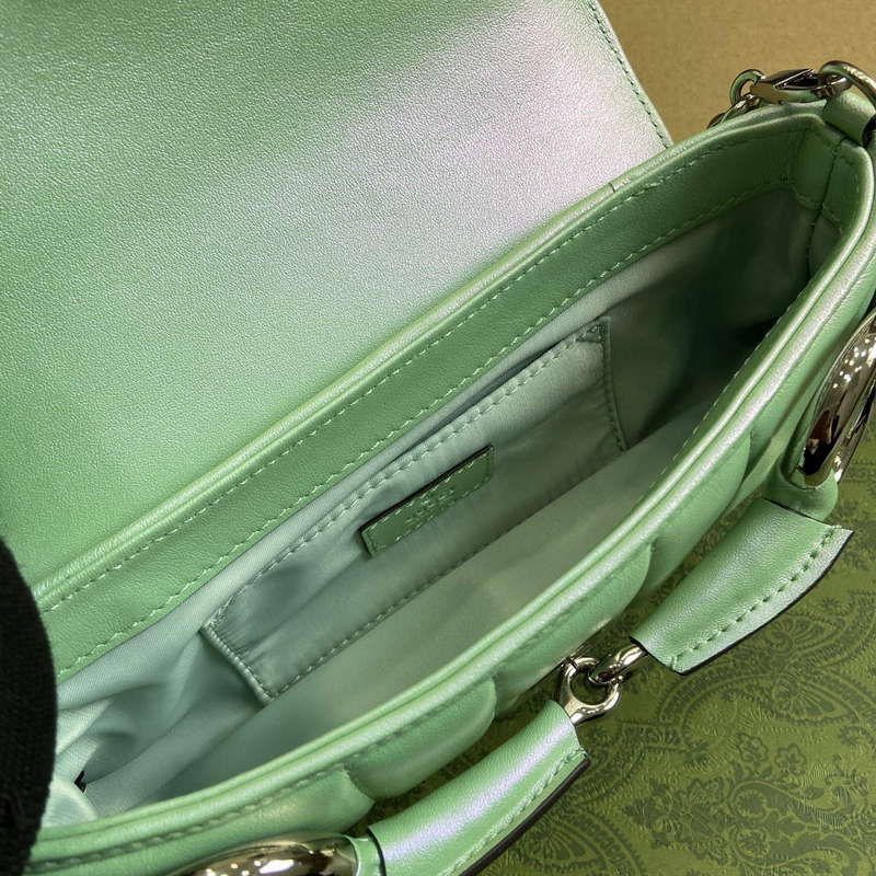 Gucci 764339 Gucci Horsebit Chain Small Shoulder Bag Symphony green | gucci 764339 gucci horsebit chain small shoulder bag symphony green 8