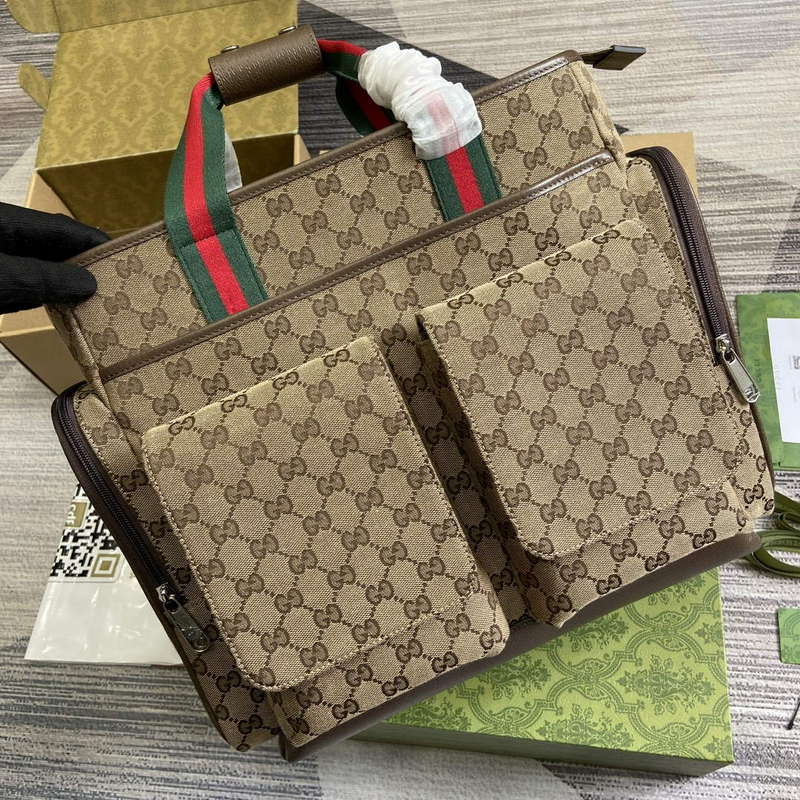 Gucci 768116 Original GG Diaper Bag Brown | gucci 768116 original gg diaper bag brown 4