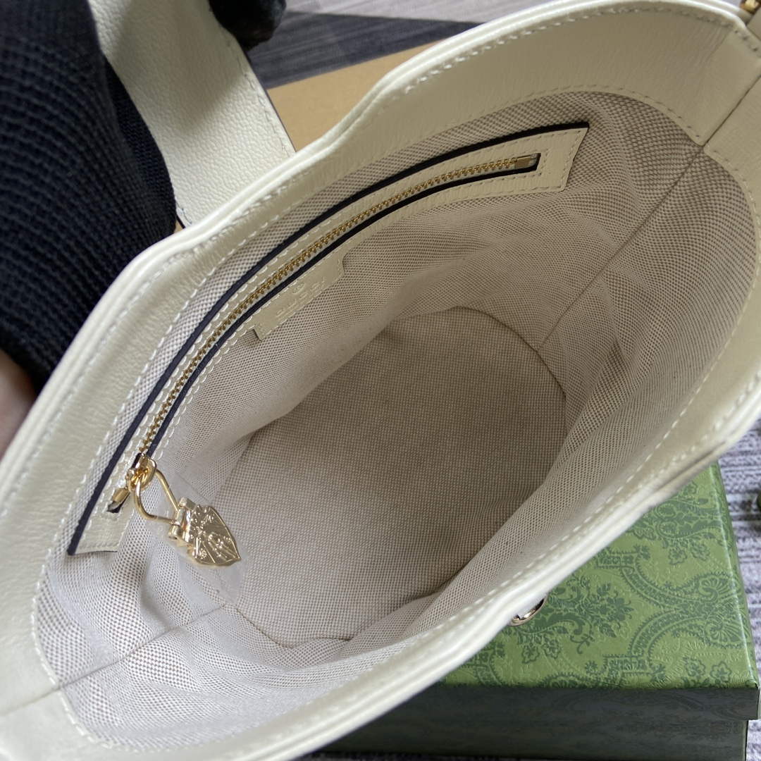 Gucci 782908 Mini Bucket Shoulder Bag Ivory | gucci 782908 mini bucket shoulder bag ivory 8