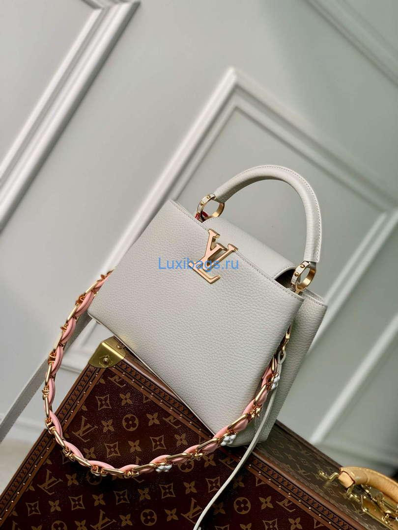 LV M23280 Louis Vuitton Capucines BB Handbag Ice Grey | lv m23280 louis vuitton capucines bb handbag ice grey 2