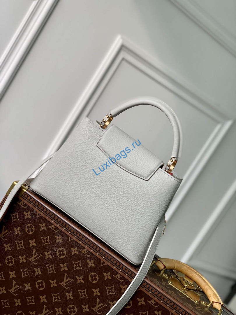 LV M23280 Louis Vuitton Capucines BB Handbag Ice Grey | lv m23280 louis vuitton capucines bb handbag ice grey 3