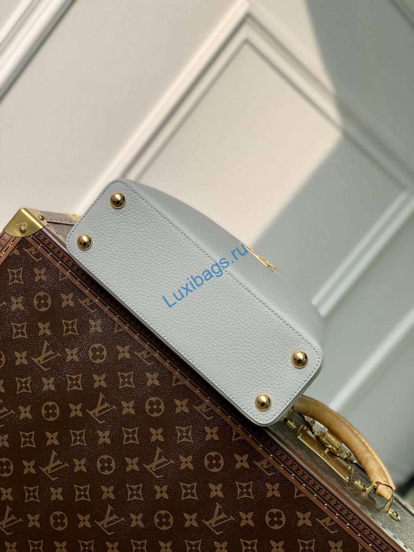 LV M23280 Louis Vuitton Capucines BB Handbag Ice Grey | lv m23280 louis vuitton capucines bb handbag ice grey 4