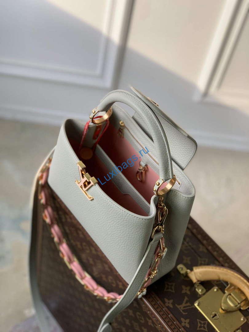 LV M23280 Louis Vuitton Capucines BB Handbag Ice Grey | lv m23280 louis vuitton capucines bb handbag ice grey 7