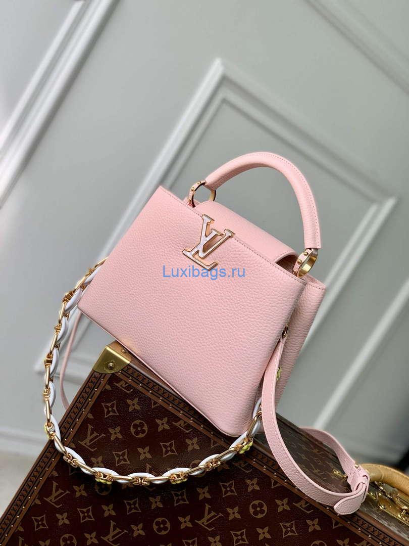 LV M23363 Louis Vuitton Capucines BB Handbag Jasmine Pink | lv m23363 louis vuitton capucines bb handbag jasmine pink 2