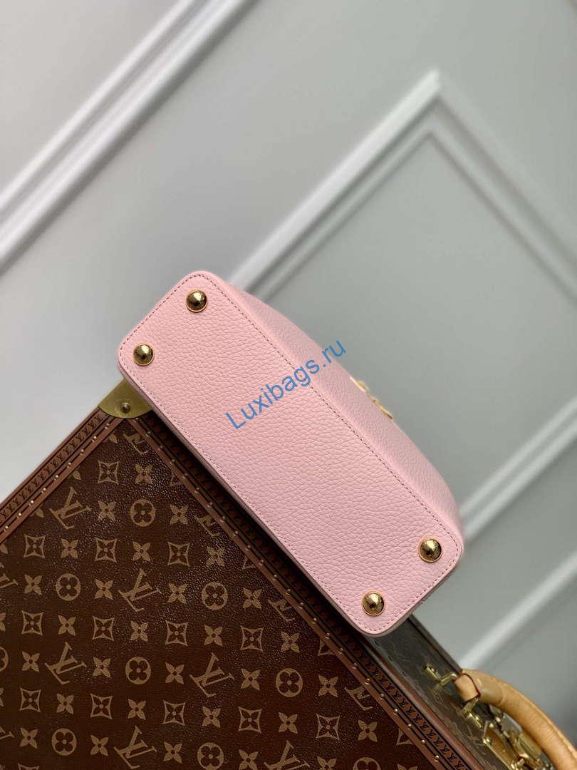 LV M23363 Louis Vuitton Capucines BB Handbag Jasmine Pink | lv m23363 louis vuitton capucines bb handbag jasmine pink 4