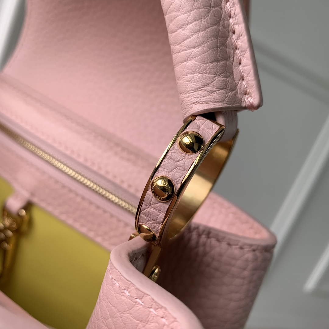 LV M23363 Louis Vuitton Capucines BB Handbag Jasmine Pink | lv m23363 louis vuitton capucines bb handbag jasmine pink 9