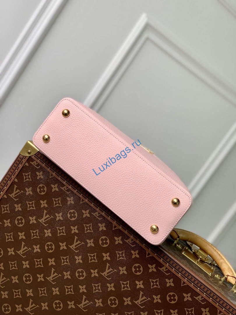 LV M23363 Louis Vuitton Capucines MM Handbag Jasmine Pink | lv m23363 louis vuitton capucines mm handbag jasmine pink 5